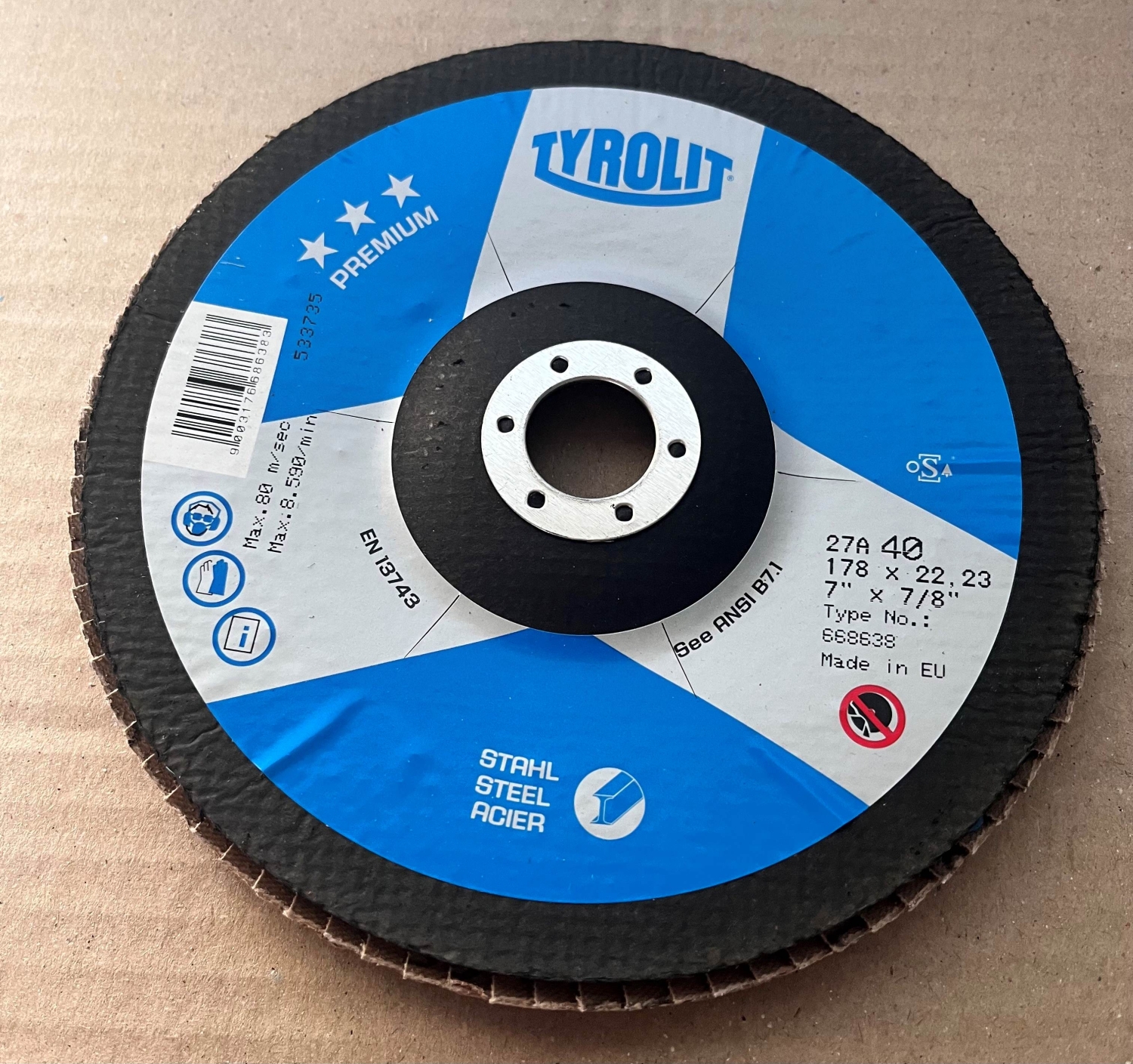 Tyrolit lamellás korong 178x22,23